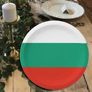 Assiettes En Carton Plaques drapeau bulgare, fête, sports, Bulgarie