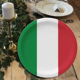 Assiettes En Carton Plaques Drapeau Italien, fête, sports, Italie