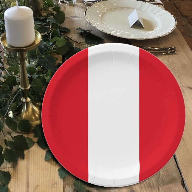 Assiettes En Carton Plaques Drapeau péruvien, fête, sports, Pérou (Créateur téléchargé)