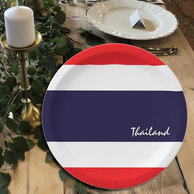 Assiettes En Carton Plaques Drapeau Thaï, fête, sports, Thaïlande (Créateur téléchargé)