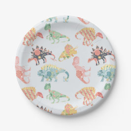 Assiettes En Carton Plaques du Parti des dinosaures de Nomi
