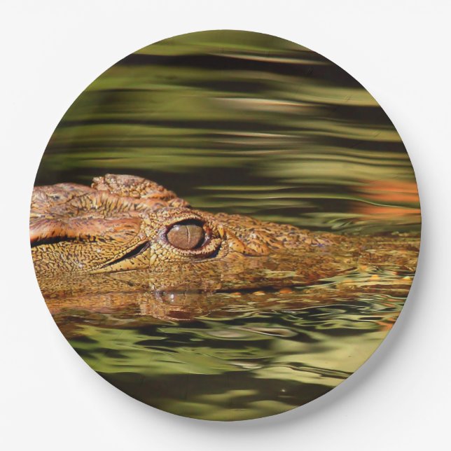 Assiettes En Carton Plaques en crocodile (Devant)