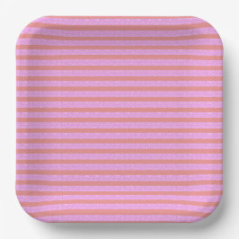 Assiettes En Carton Plaques en papier à bande rose