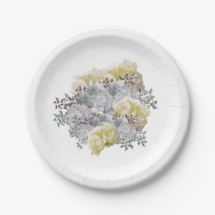 Assiettes En Carton Plaques en papier à fleurs rustiques