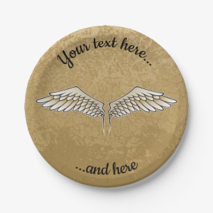 Assiettes En Carton Plaques en papier ailes beige
