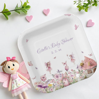 Assiettes En Carton Plaques en papier Baby shower de fée Whimsical