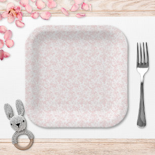 Assiettes En Carton Plaques en papier Baby shower pour fille en toile 