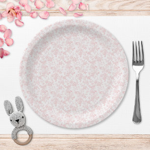 Assiettes En Carton Plaques en papier Baby shower pour fille en toile 