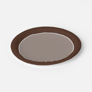 Assiettes En Carton Plaques en papier Brown En vichy-chocolat