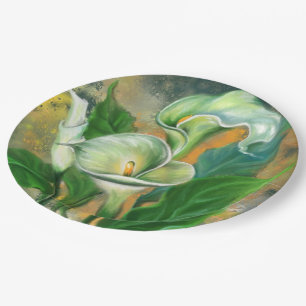 Assiettes En Carton Plaques en papier Calla Lilies