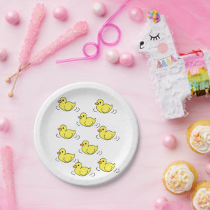 Assiettes En Carton Plaques en papier Canards jaunes