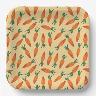 Assiettes En Carton Plaques en papier carottes amusantes