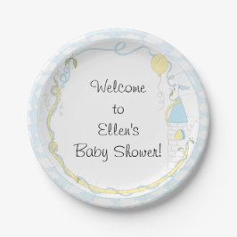 Assiettes En Carton Plaques en papier "Castle Blue Yellow"