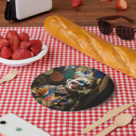 Assiettes En Carton Plaques en papier clown effrayant