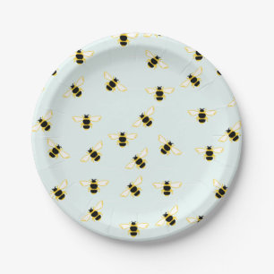 Assiettes En Carton Plaques en papier d'abeilles