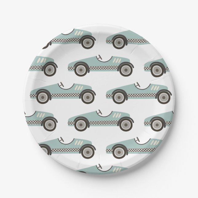 Assiettes En Carton Plaques en papier d'anniversaire de la voiture de  (Devant)