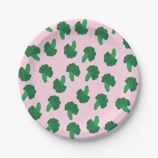 Assiettes En Carton Plaques en papier de brocoli (Devant)