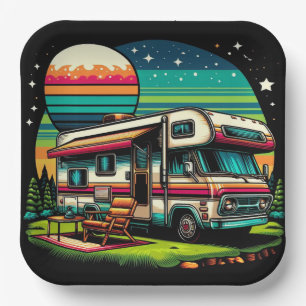 Assiettes En Carton Plaques en papier de camping !