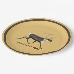 Assiettes En Carton Plaques en papier de Caribou taureau
