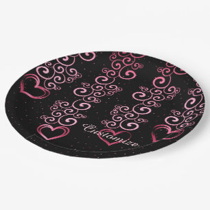 Assiettes En Carton Plaques en papier de coeur de vigne