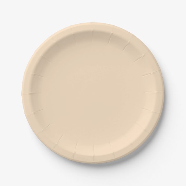 Assiettes En Carton Plaques en papier de couleur bisque (Devant)