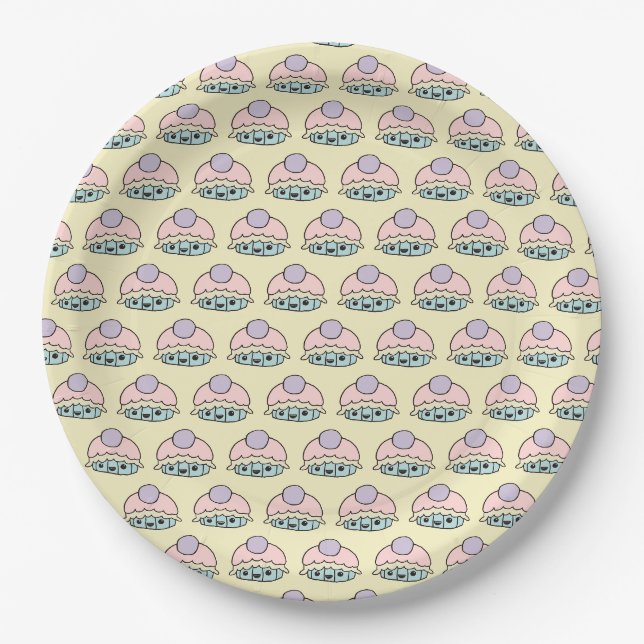 Assiettes En Carton Plaques en papier de cupcake (Devant)