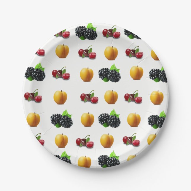 Assiettes En Carton Plaques en papier de fruits (Devant)