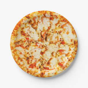 Assiettes En Carton Plaques en papier de la pizza de fromage