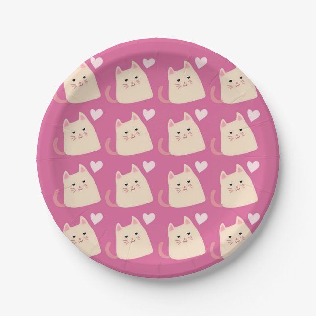 Assiettes En Carton Plaques en papier de Lovely Kittens par Lilia (Devant)