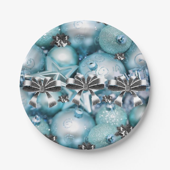 Assiettes En Carton Plaques en papier de Noël, (Devant)