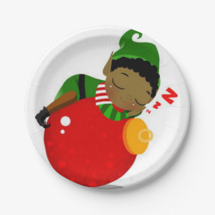 Assiettes En Carton Plaques en papier de Noël, Ange africain