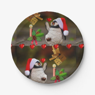 Assiettes En Carton Plaques en papier de Noël, Pingouin