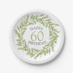 Assiettes En Carton Plaques en papier de sertissage vert botanique