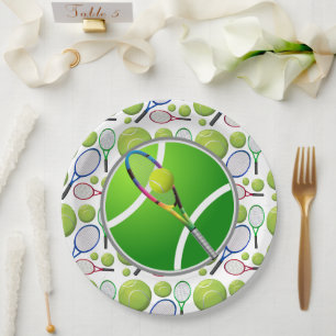 Assiettes En Carton Plaques en papier de tennis