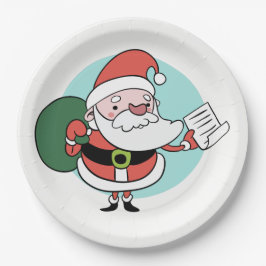 Assiettes En Carton Plaques en papier du Père Noël