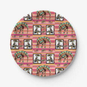 Assiettes En Carton Plaques en papier, Femmes africaines éléphantes