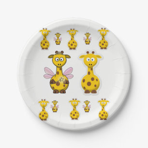 Assiettes En Carton Plaques en papier Giraffe