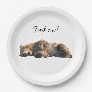 Assiettes En Carton plaques en papier grizzli