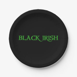 Assiettes En Carton Plaques en papier irlandais noir
