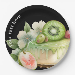 Assiettes En Carton Plaques en papier Kiwi Cake