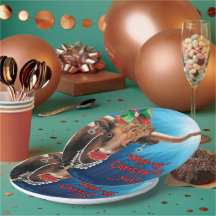 Plaques en papier Longhorn de Noël