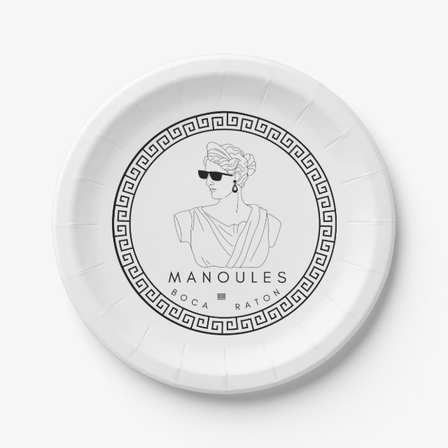 Assiettes En Carton Plaques en papier Manoules (Devant)