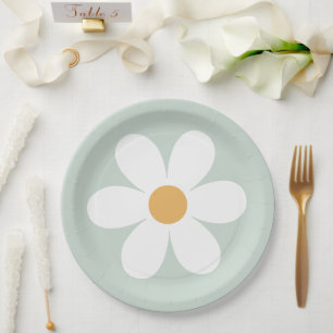 Assiettes En Carton Plaques en papier marais vert rétro