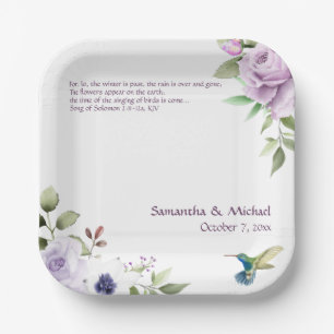 Assiettes En Carton Plaques en papier Mariage chrétien - Chanson de Sa
