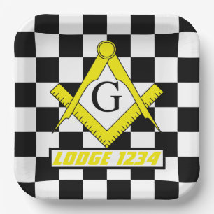 Assiettes En Carton Plaques en papier Masonic Lodge