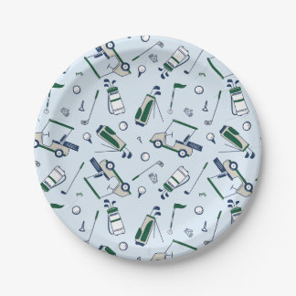 Assiettes En Carton Plaques en papier Motif de golf