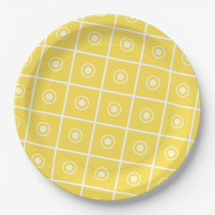 Assiettes En Carton Plaques en papier motif jaune
