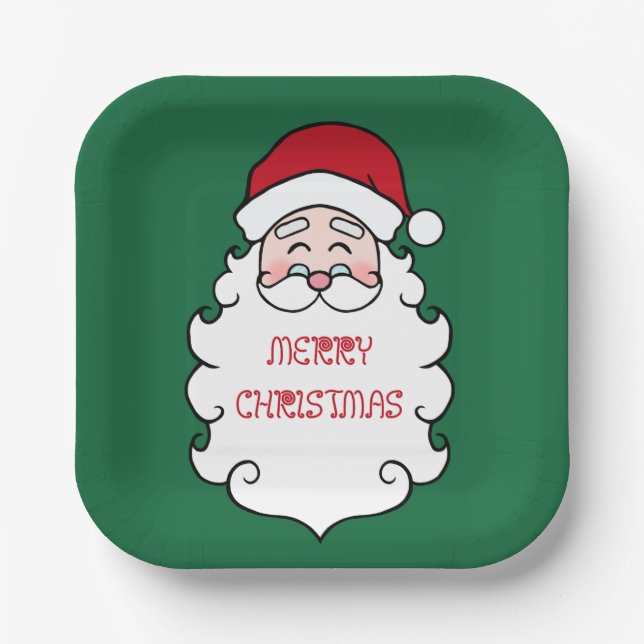 Assiettes En Carton Plaques en papier Noël (Recto)