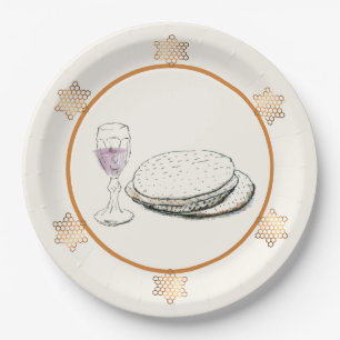 Assiettes En Carton Plaques en papier passover Matzoh