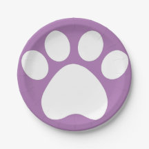 Plaques en papier Pawprint violet